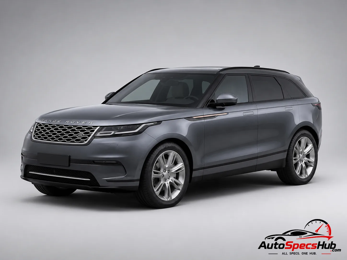 2017 Land Rover Range Rover Velar D240 front three-quarter view in Corris Grey