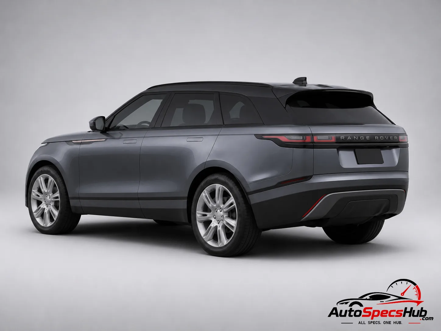 2017 Land Rover Range Rover Velar D240 rear three-quarter view in Corris Grey