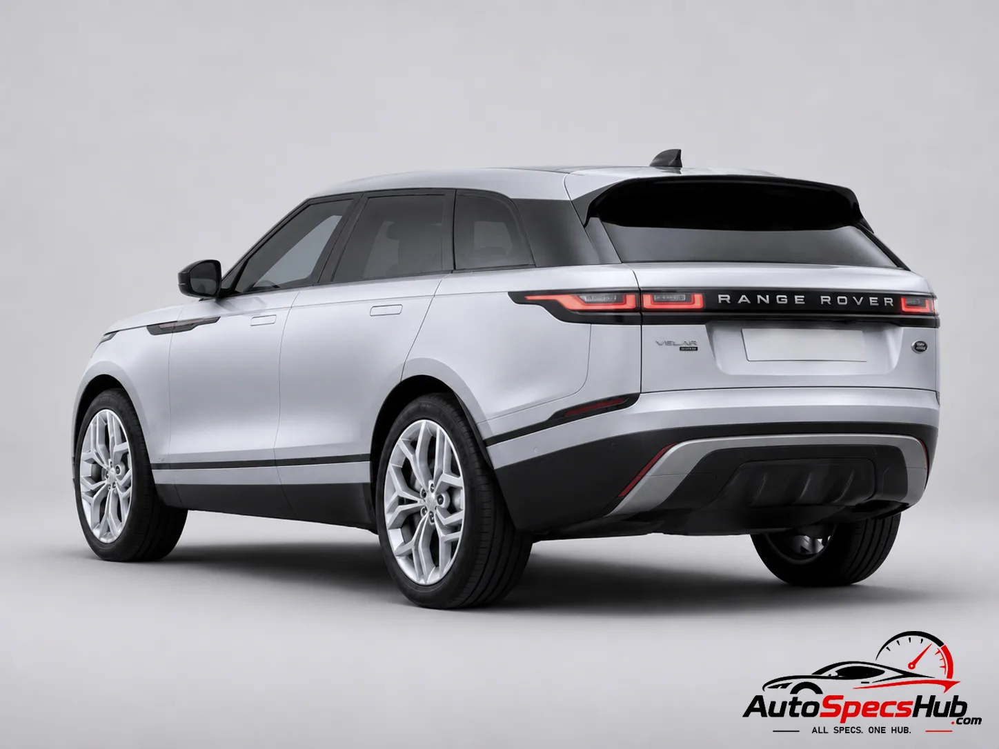 2018 Land Rover Range Rover Velar D275 rear three-quarter view in Fuji White