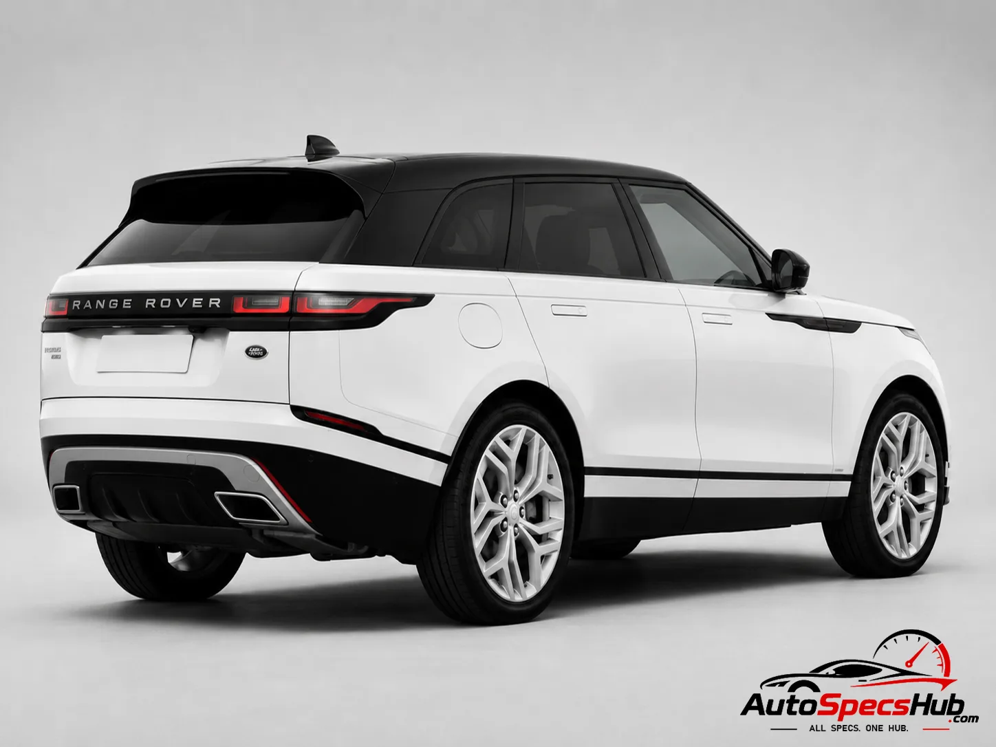 2017 Land Rover Range Rover Velar D300 rear three-quarter view in Fuji White