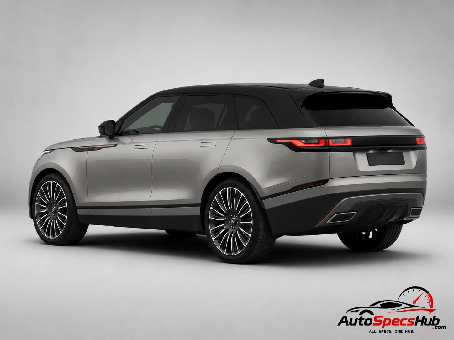 2017 Land Rover Range Rover Velar P380 rear three-quarter view in Indus Silver