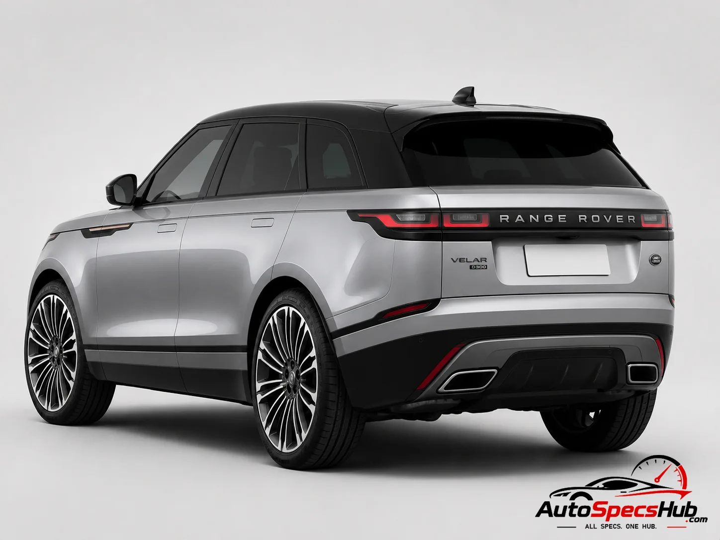 2023 Land Rover Range Rover Velar D300 rear three-quarter view in Zadar Grey