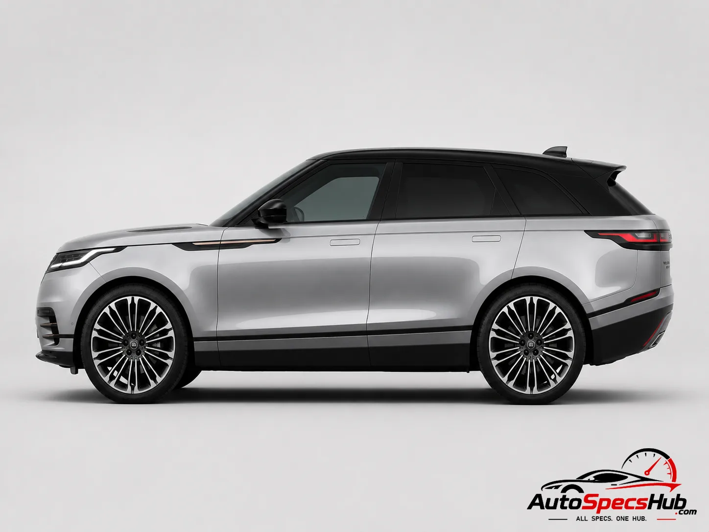 2023 Land Rover Range Rover Velar D300 side profile in Zadar Grey