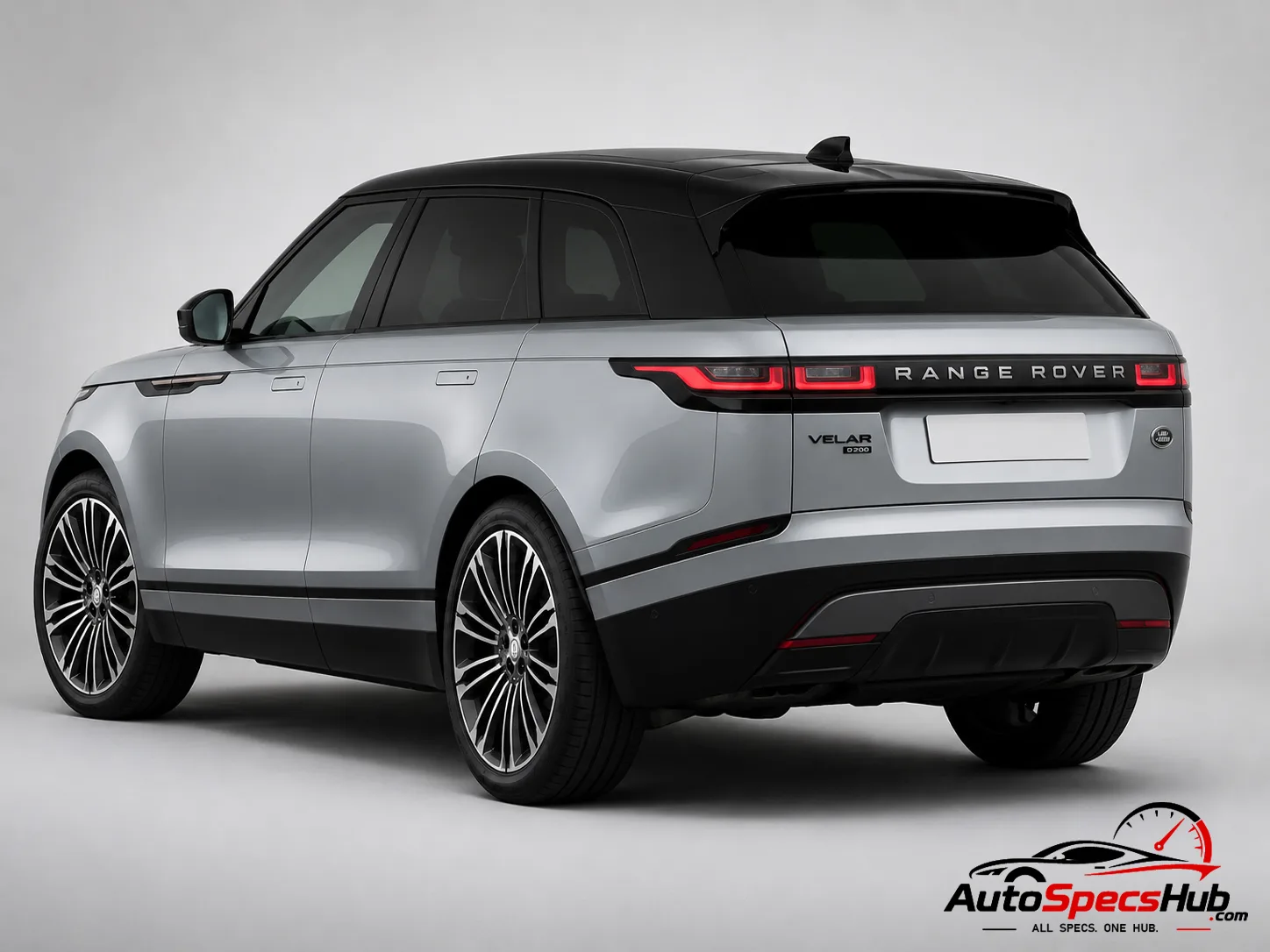 2023 Land Rover Range Rover Velar D200 rear three-quarter view in Zadar Grey