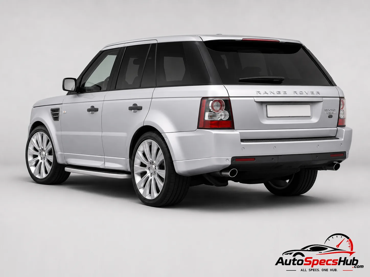 2005 Land Rover Range Rover Sport TDV6 rear three-quarter view in Zermatt Silver