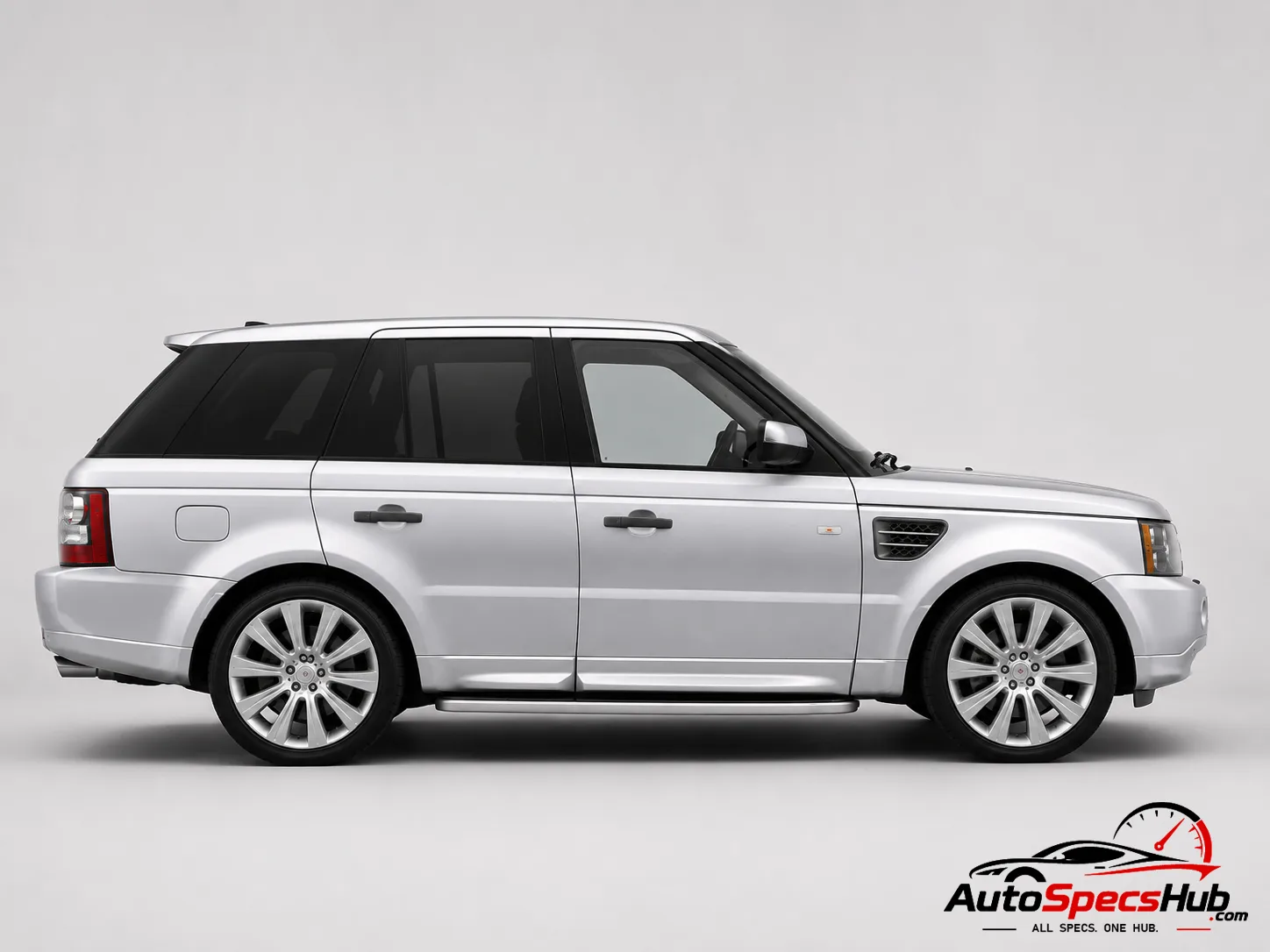2005 Land Rover Range Rover Sport TDV6 side profile in Zermatt Silver