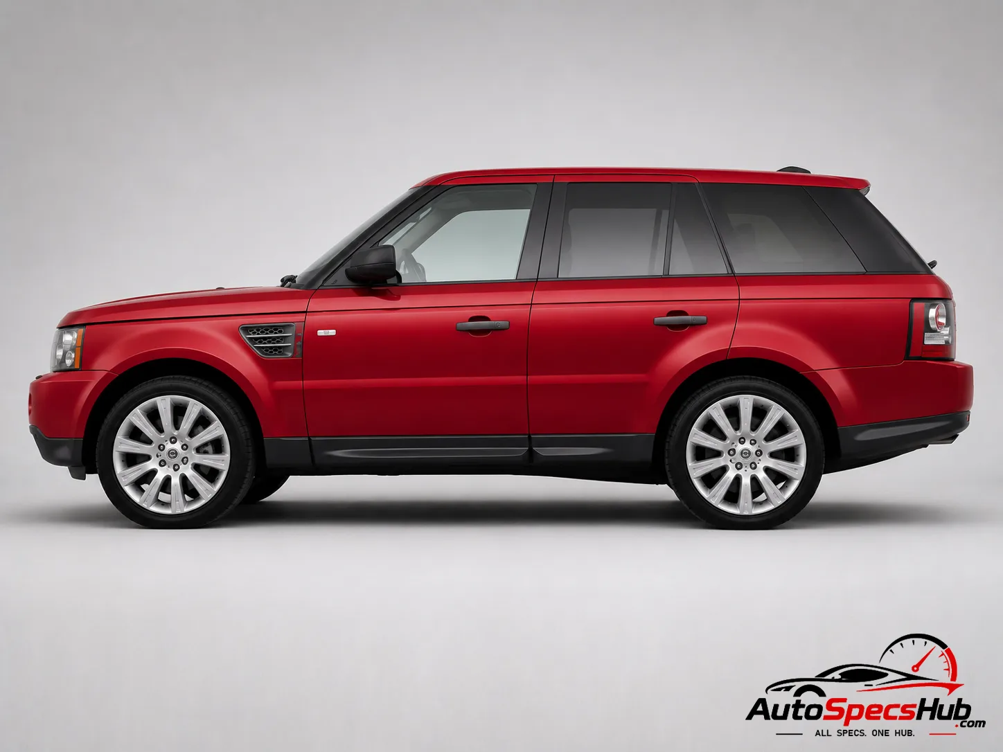 2011 Land Rover Range Rover Sport SDV6 side profile in Firenze Red