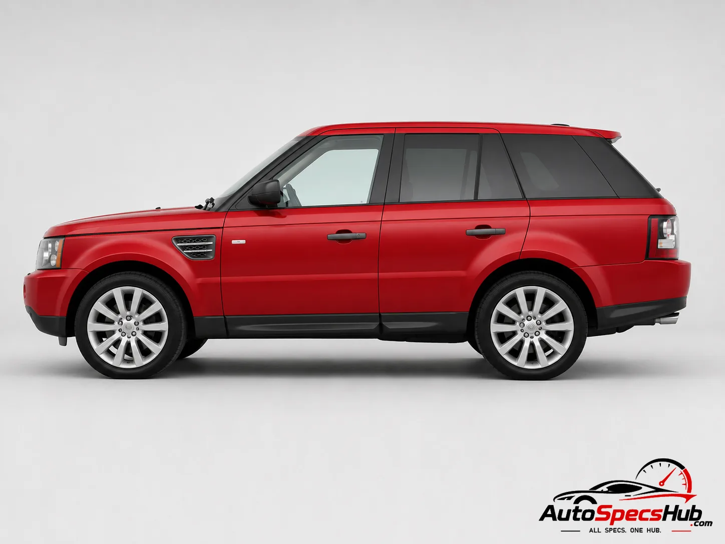2011 Land Rover Range Rover Sport TDV6 side profile in Firenze Red