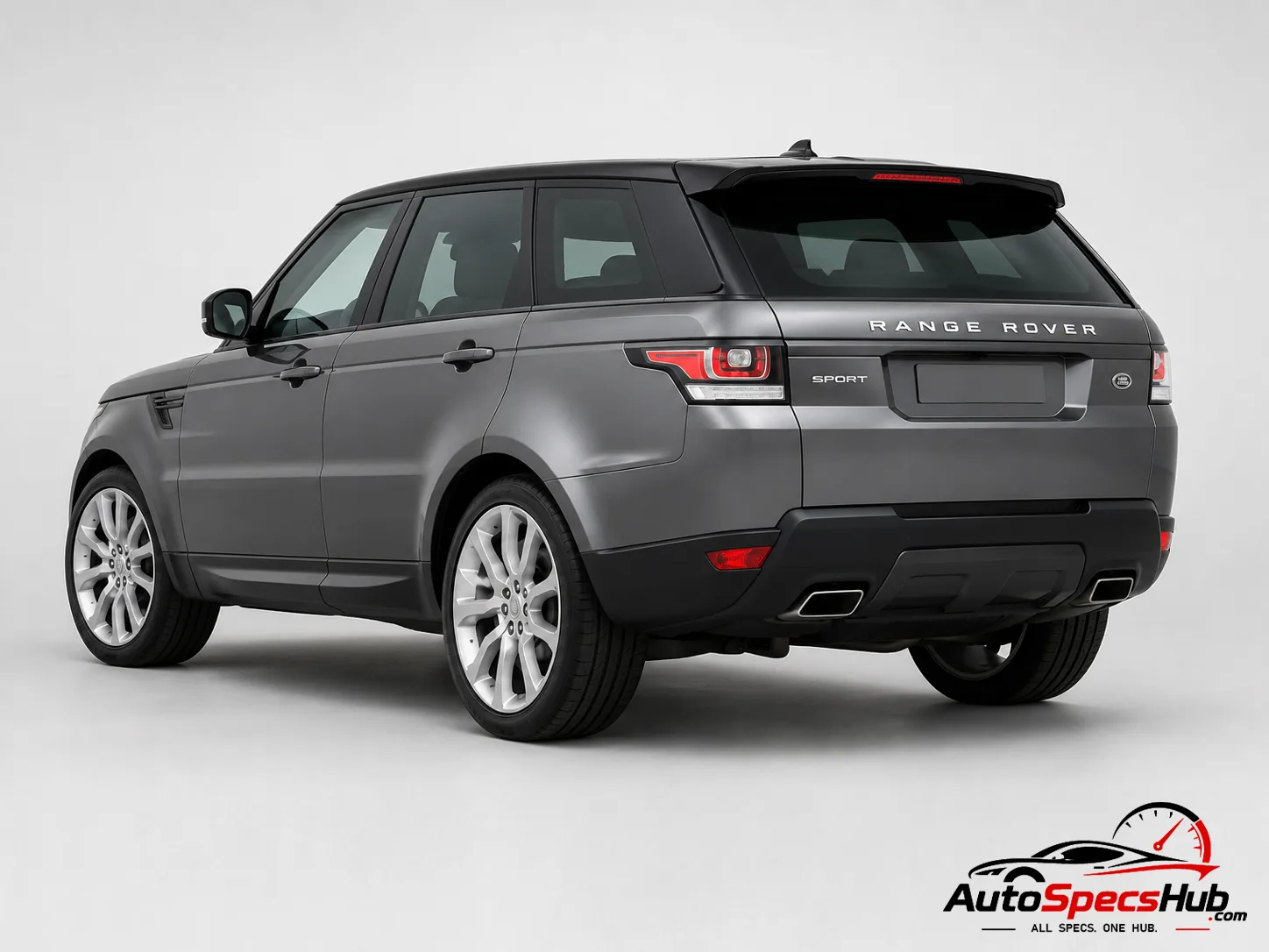 2013 Land Rover Range Rover Sport 3.0 SDV6 rear three-quarter view in Corris Grey