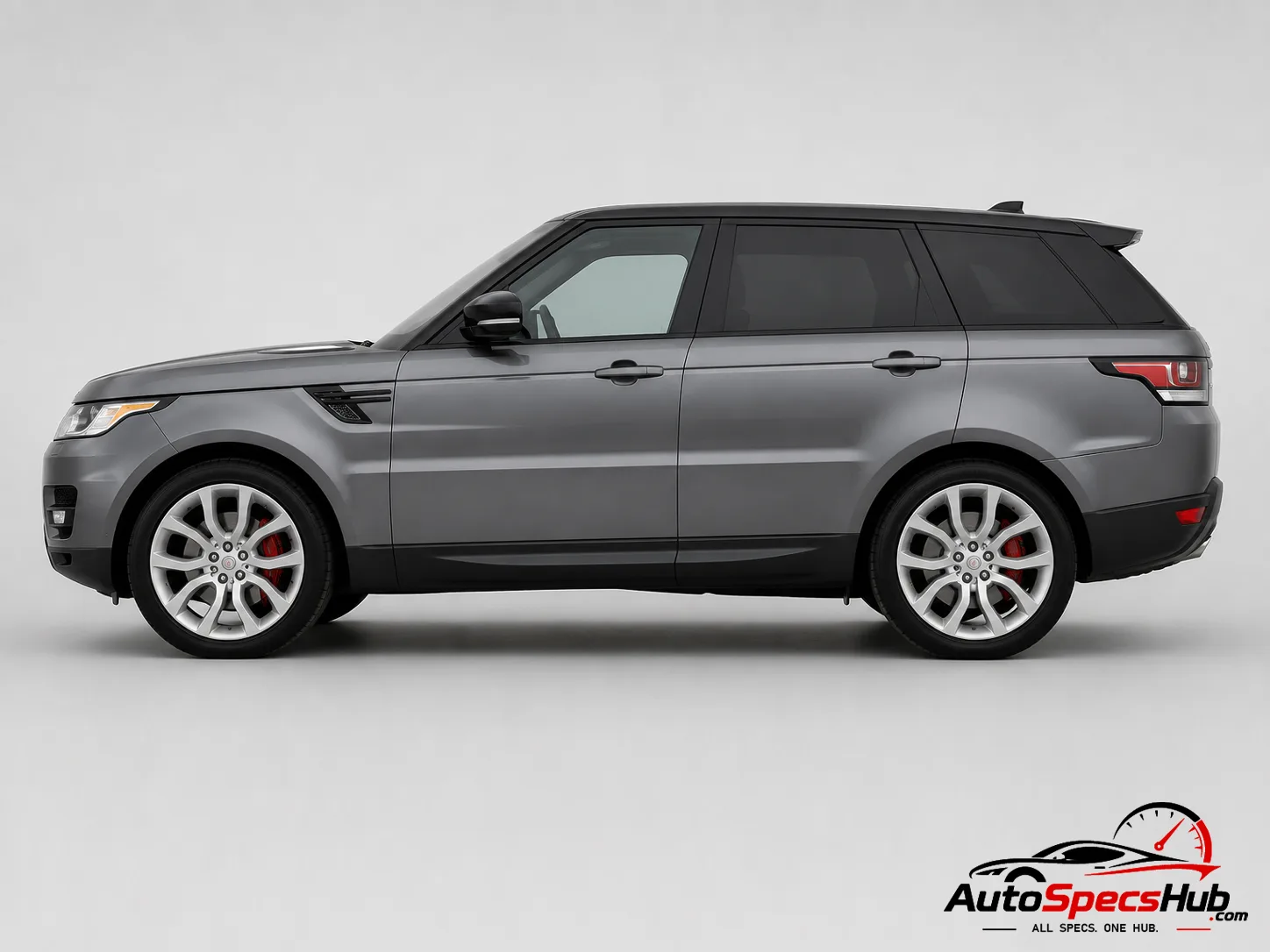 2013 Land Rover Range Rover Sport 5.0 V8 SC side profile in Corris Grey