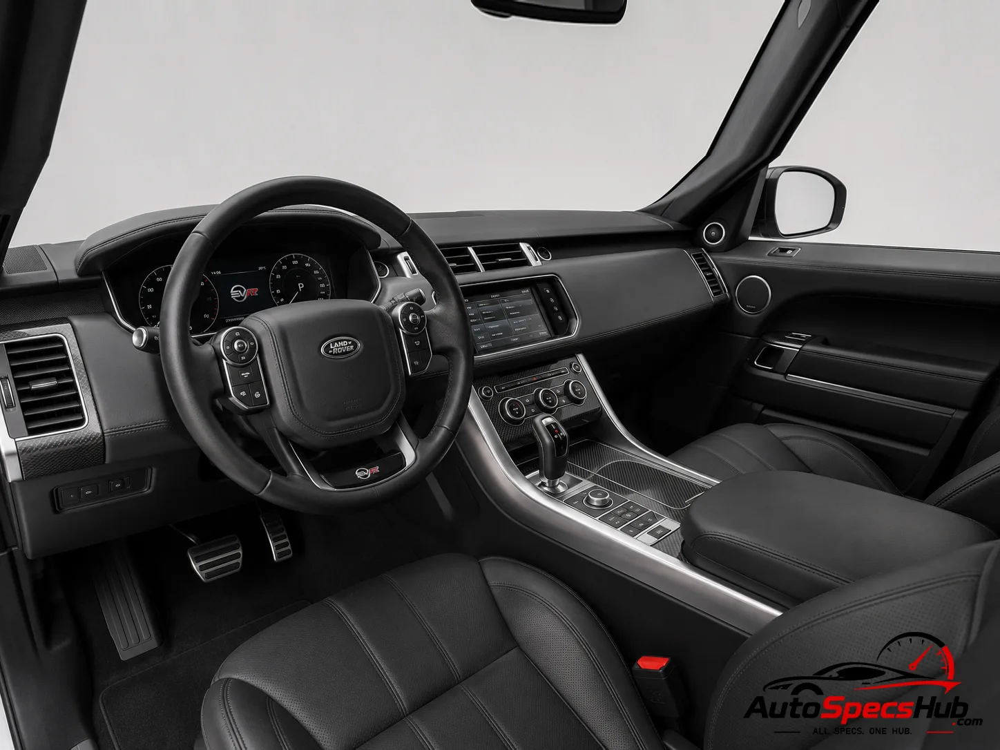 2014 Land Rover Range Rover Sport SVR interior dashboard and front cabin