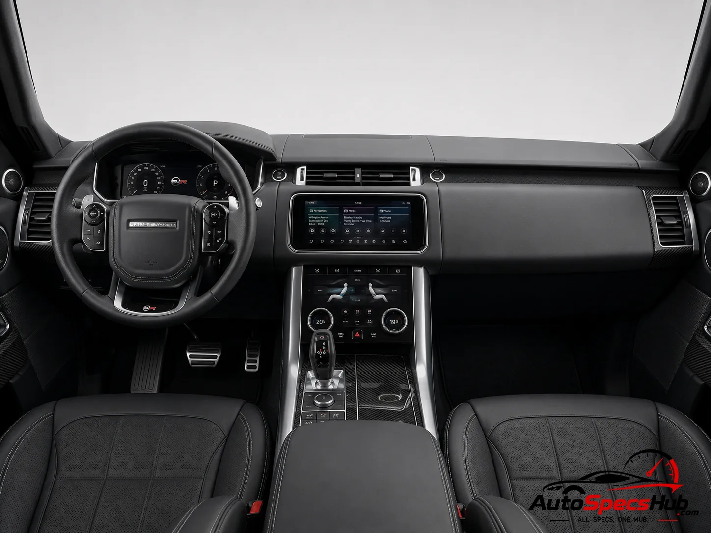 2018 Land Rover Range Rover Sport SVR interior dashboard and front cabin
