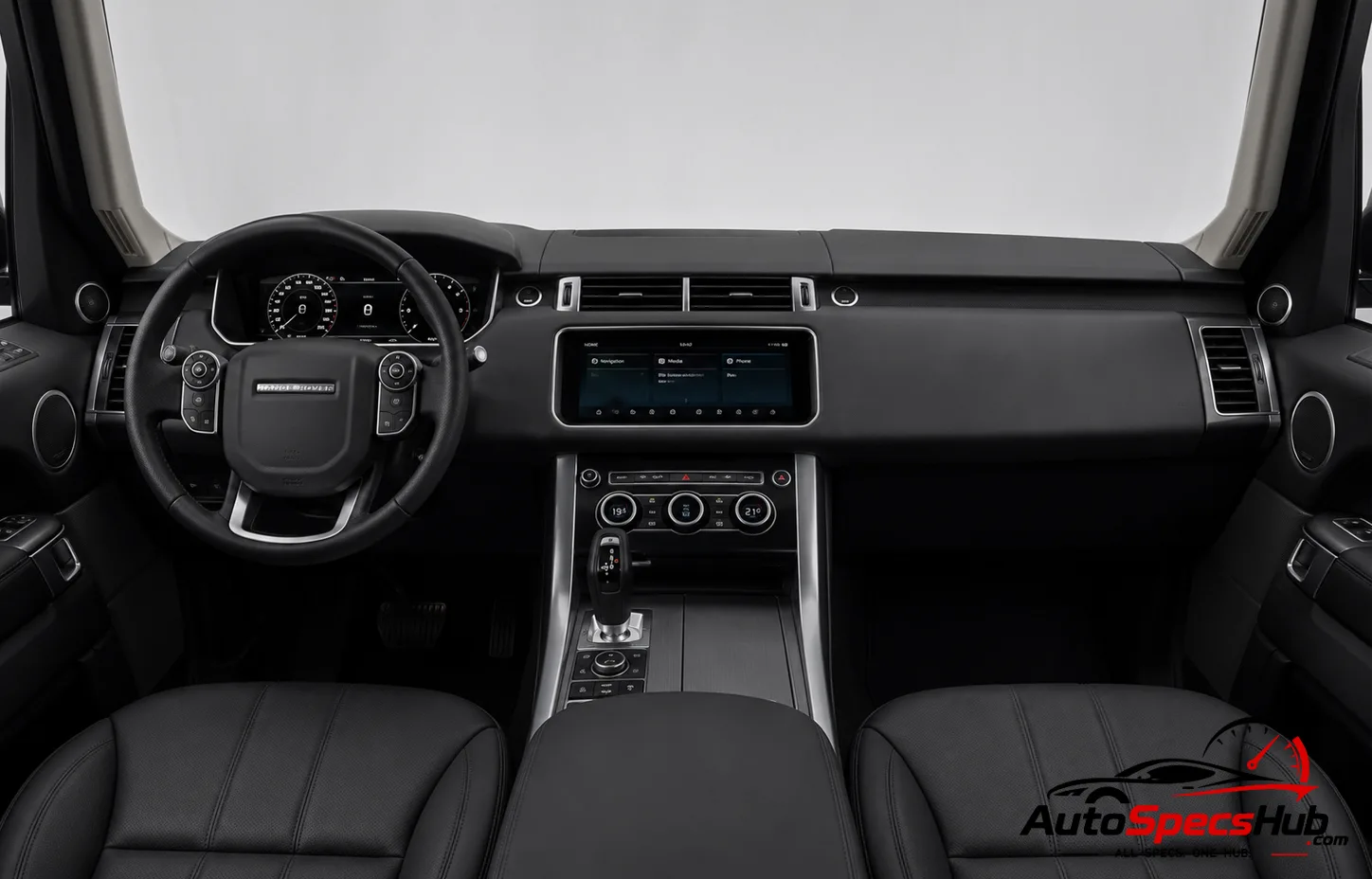 2018 Land Rover Range Rover Sport P400e PHEV interior dashboard and front cabin
