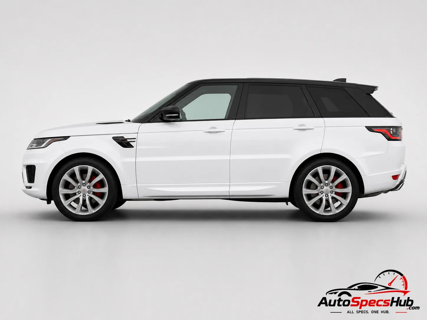 2018 Land Rover Range Rover Sport 2.0 Si4 side profile in Fuji White