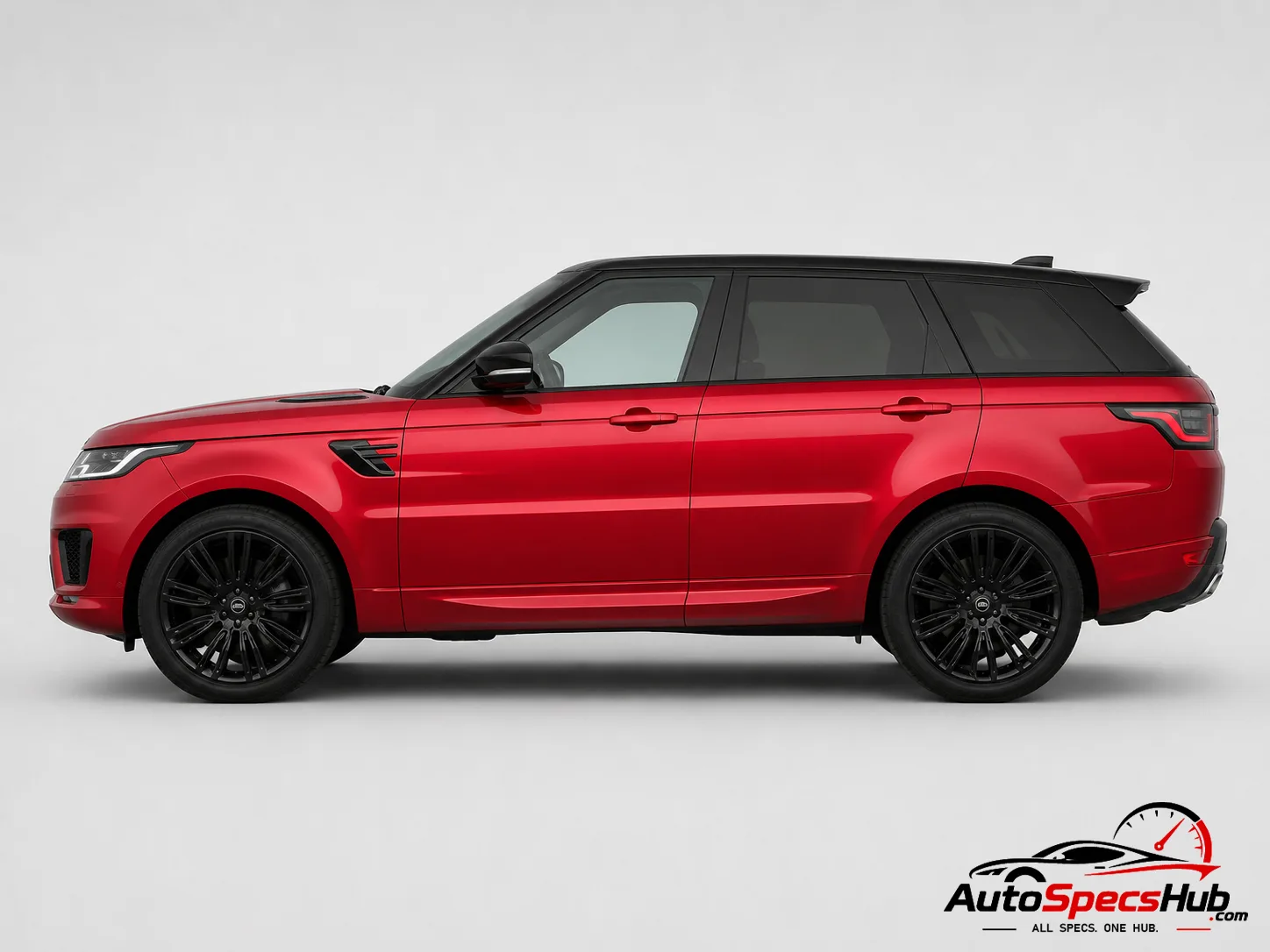 2018 Land Rover Range Rover Sport 4.4 SDV8 side profile in Firenze Red