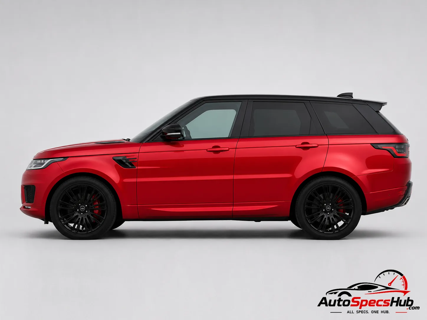 2018 Land Rover Range Rover Sport 3.0 SDV6 side profile in Firenze Red