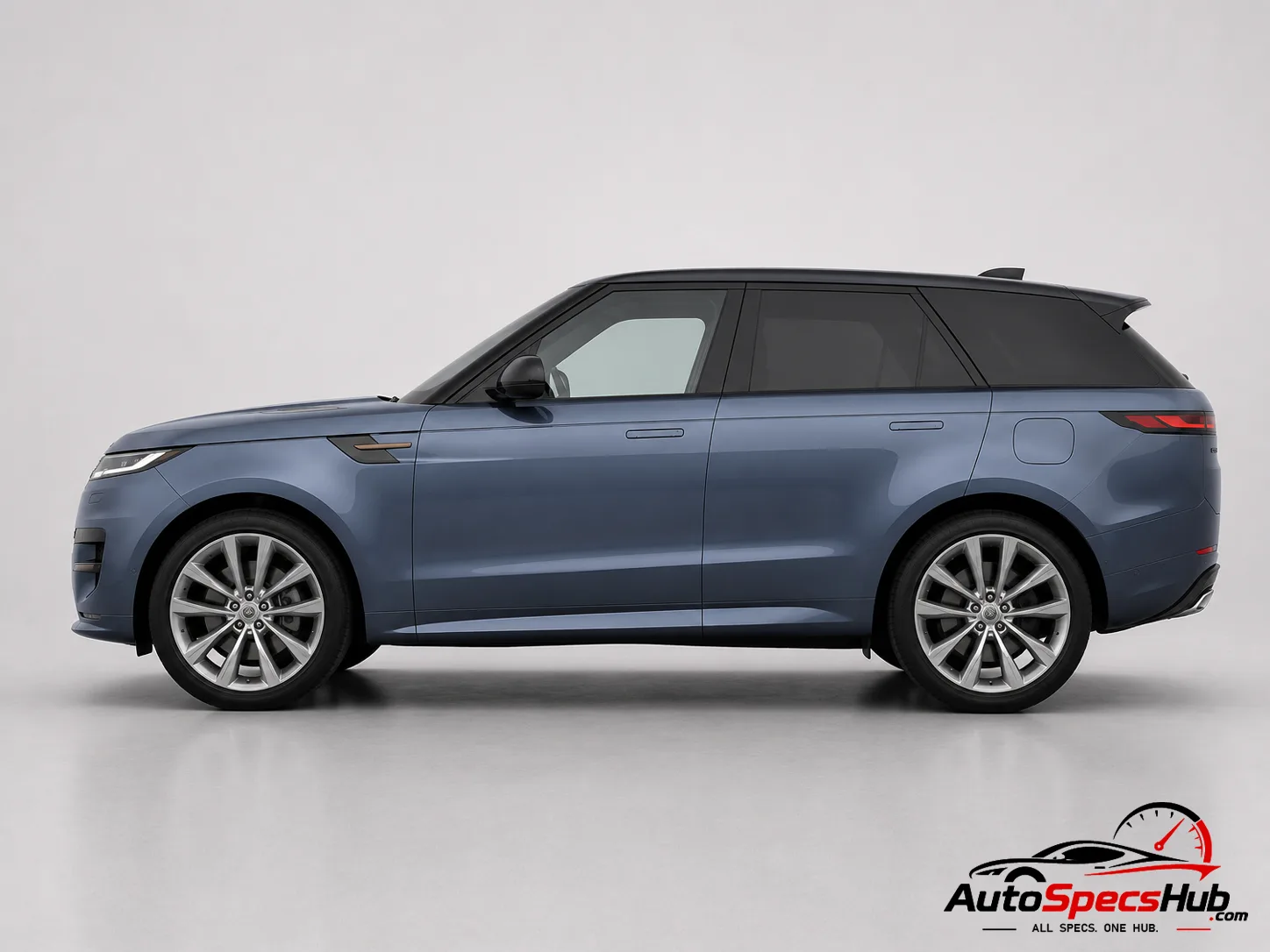 2022 Land Rover Range Rover Sport P510e side profile in Velocity Blue