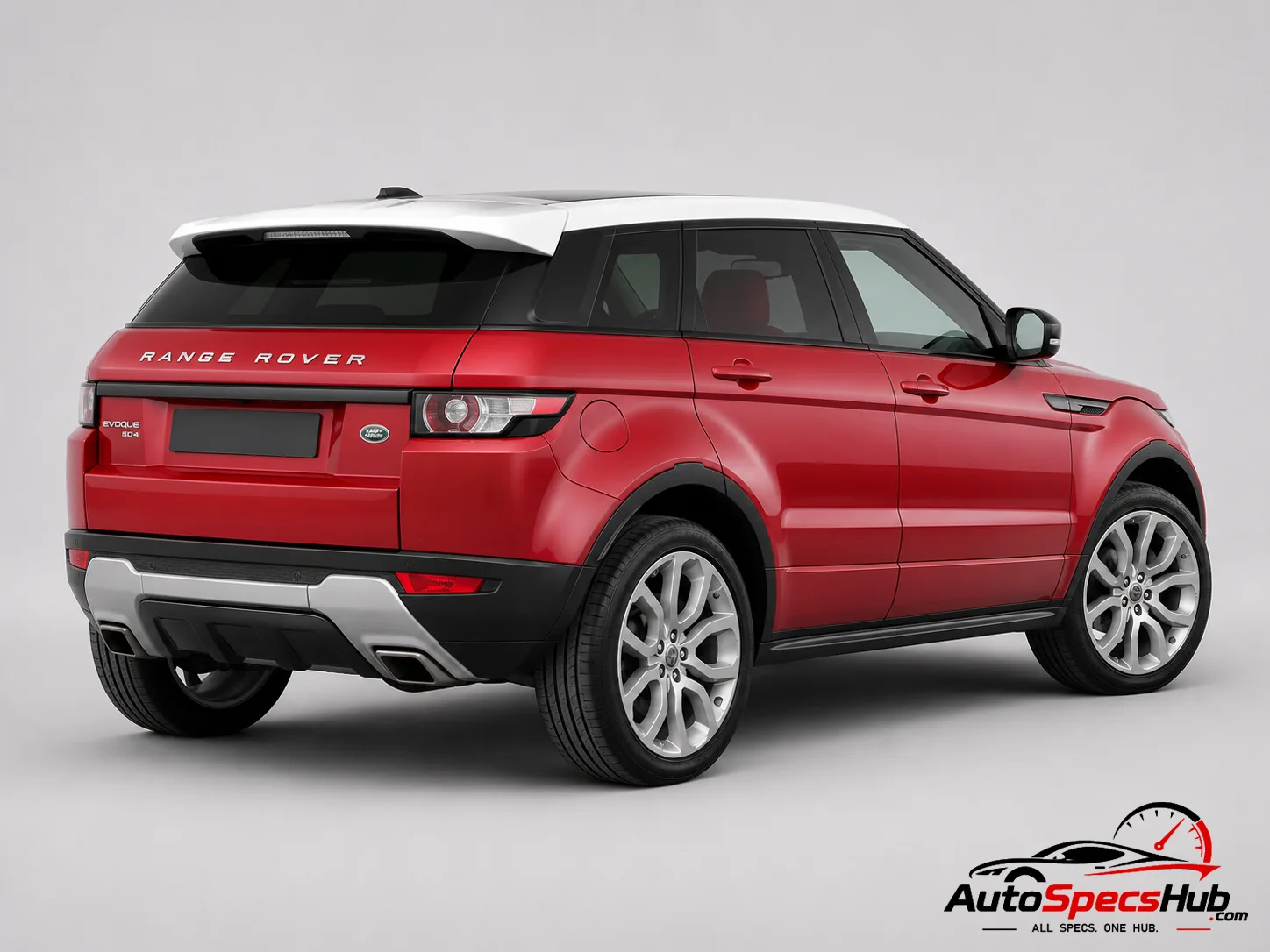 2011 Land Rover Range Rover Evoque 2.2 SD4 rear three-quarter view in Firenze Red