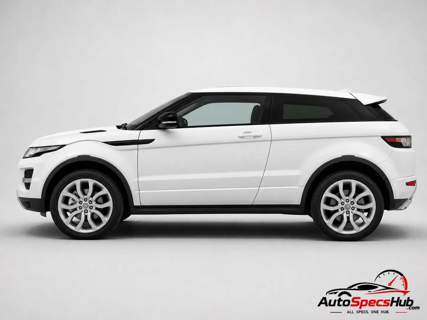 2011 Land Rover Range Rover Evoque Coupé 2.2 TD4 side profile in Fuji White