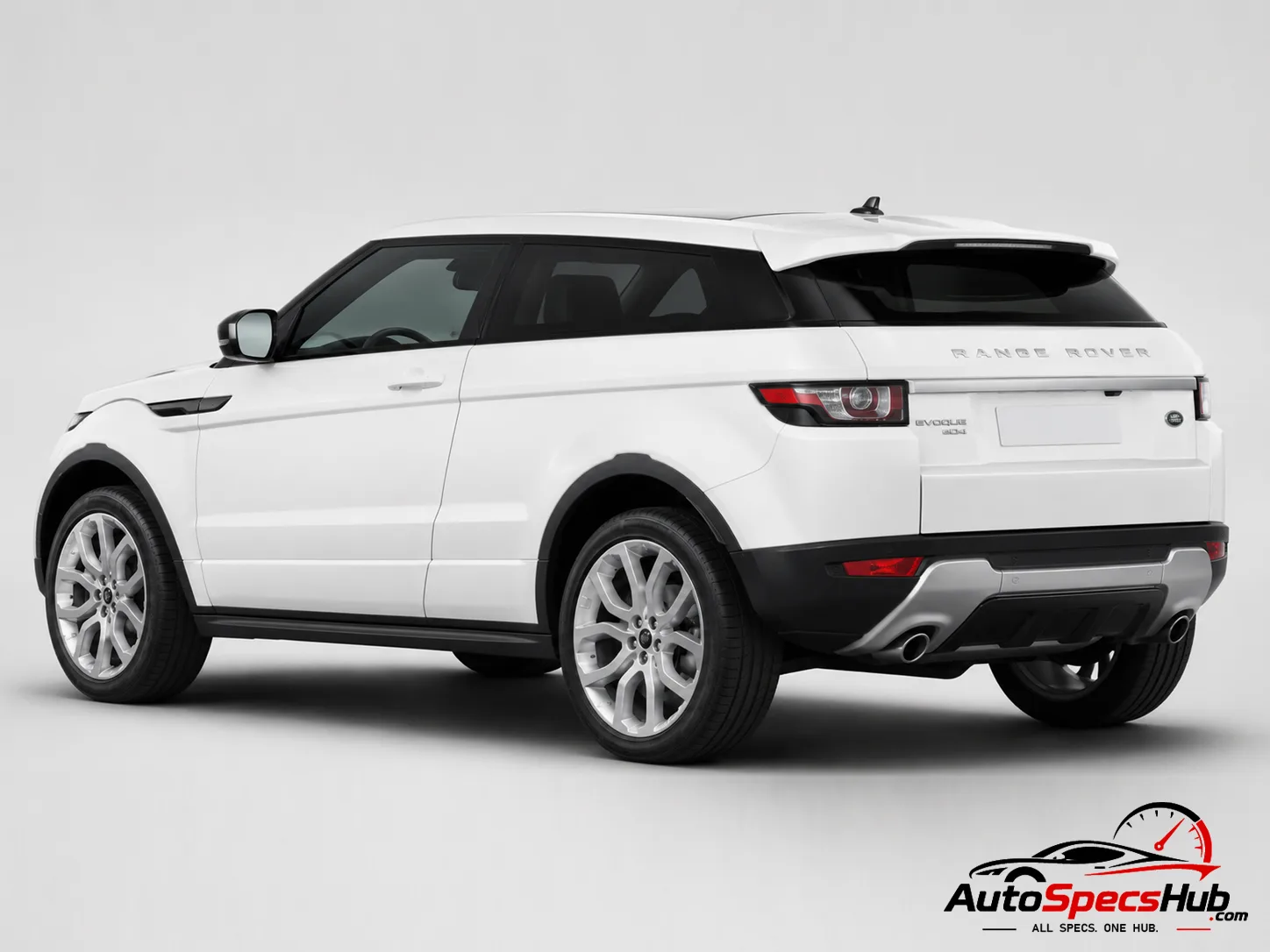 2011 Land Rover Range Rover Evoque Coupé 2.2 eD4 rear three-quarter view in Fuji White