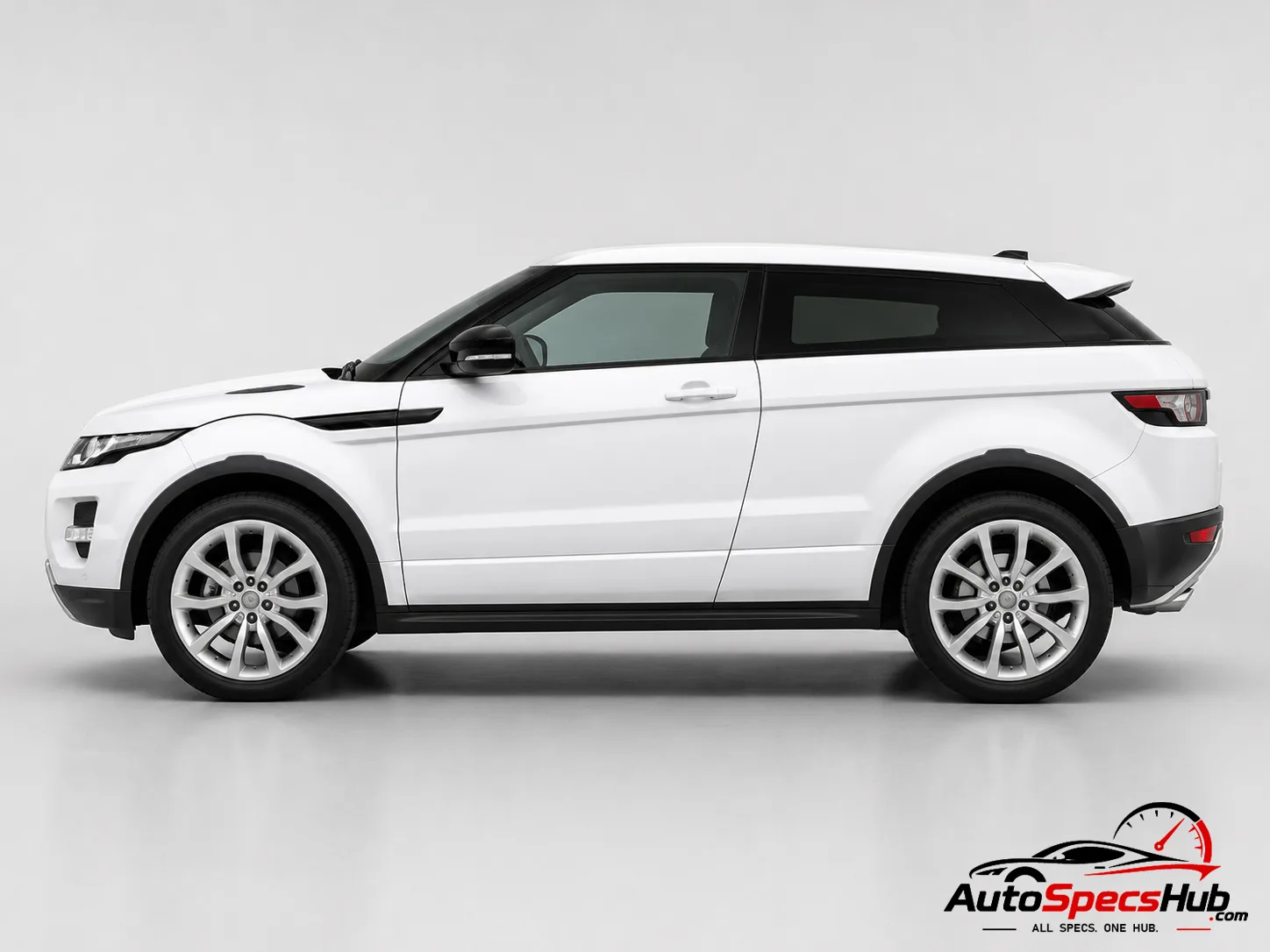2011 Land Rover Range Rover Evoque Coupé 2.2 SD4 side profile in Fuji White