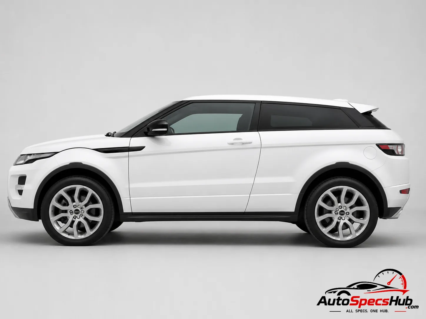 2011 Land Rover Range Rover Evoque Coupé 2.0 Si4 side profile in Fuji White