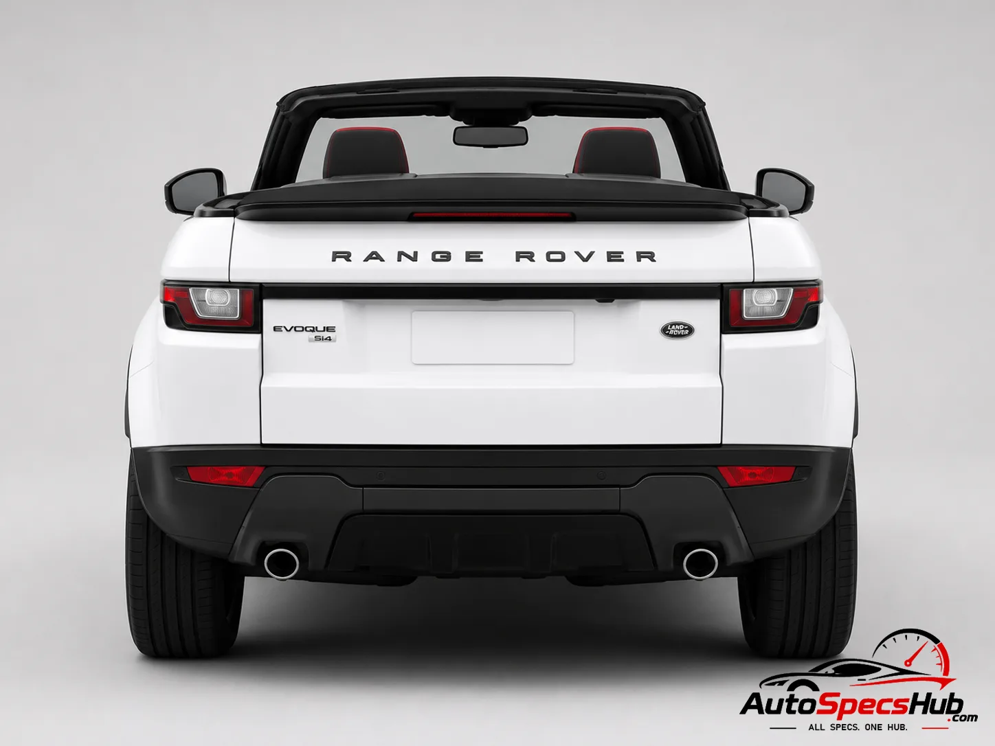 2016 Land Rover Range Rover Evoque Cabriolet Si4 rear view with soft top down