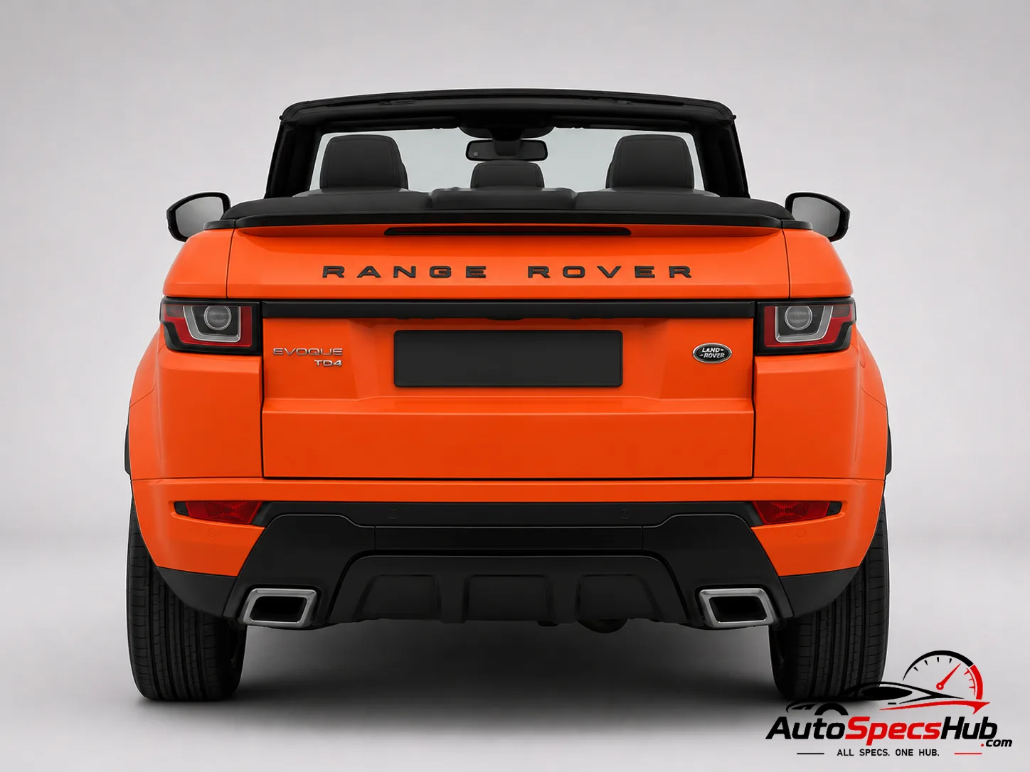 2016 Land Rover Range Rover Evoque Cabriolet TD4 rear view with soft top down