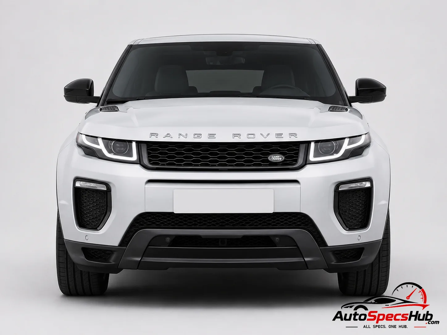 2015 Land Rover Range Rover Evoque Si4 front view in Fuji White