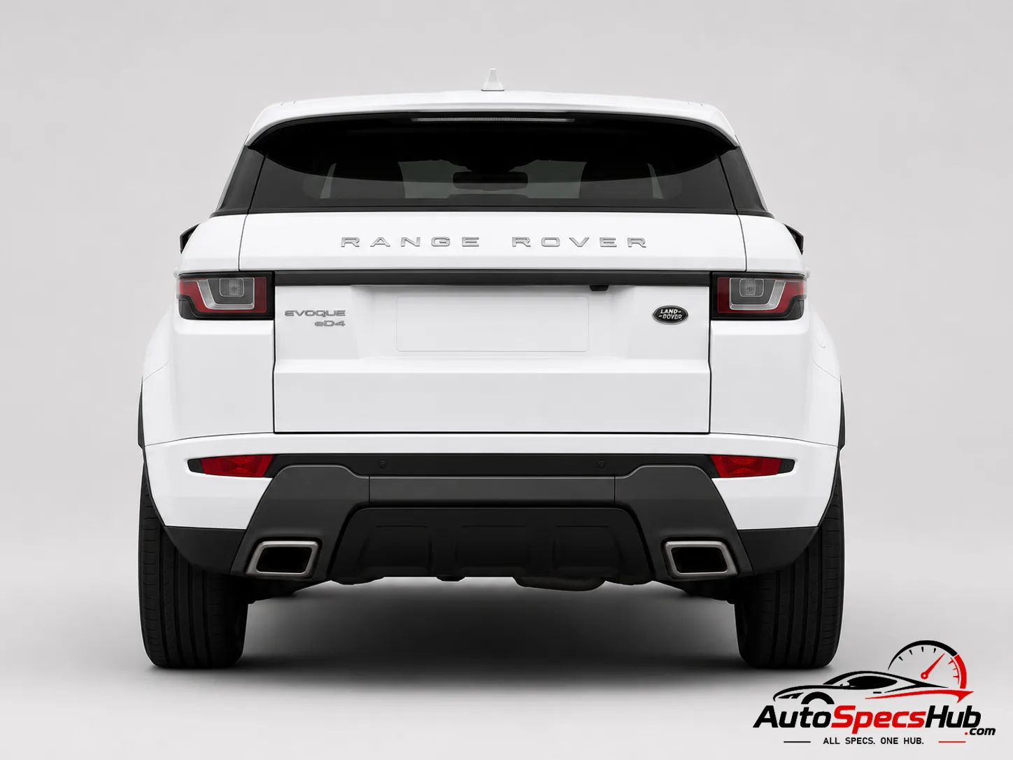 2015 Land Rover Range Rover Evoque Coupé eD4 E-Capability rear view in Fuji White