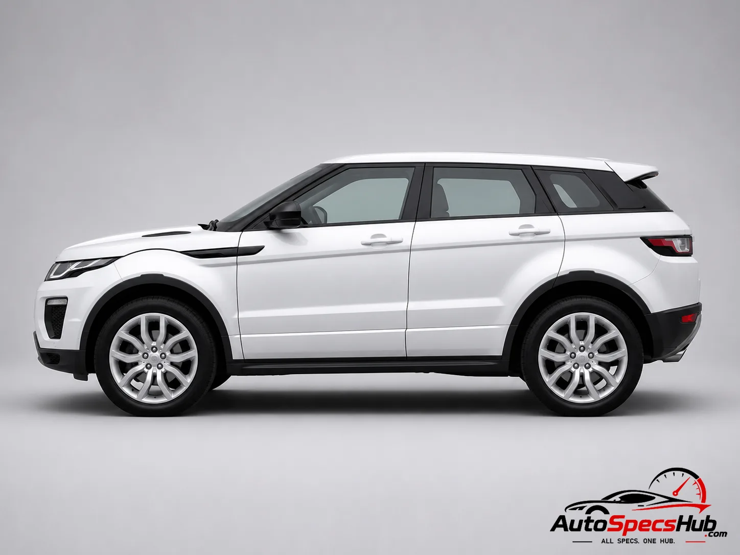 2015 Land Rover Range Rover Evoque eD4 E-Capability side profile in Fuji White