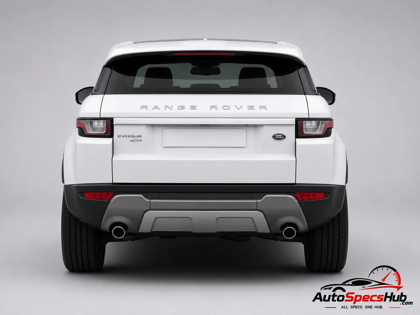 2015 Land Rover Range Rover Evoque eD4 E-Capability rear view in Fuji White