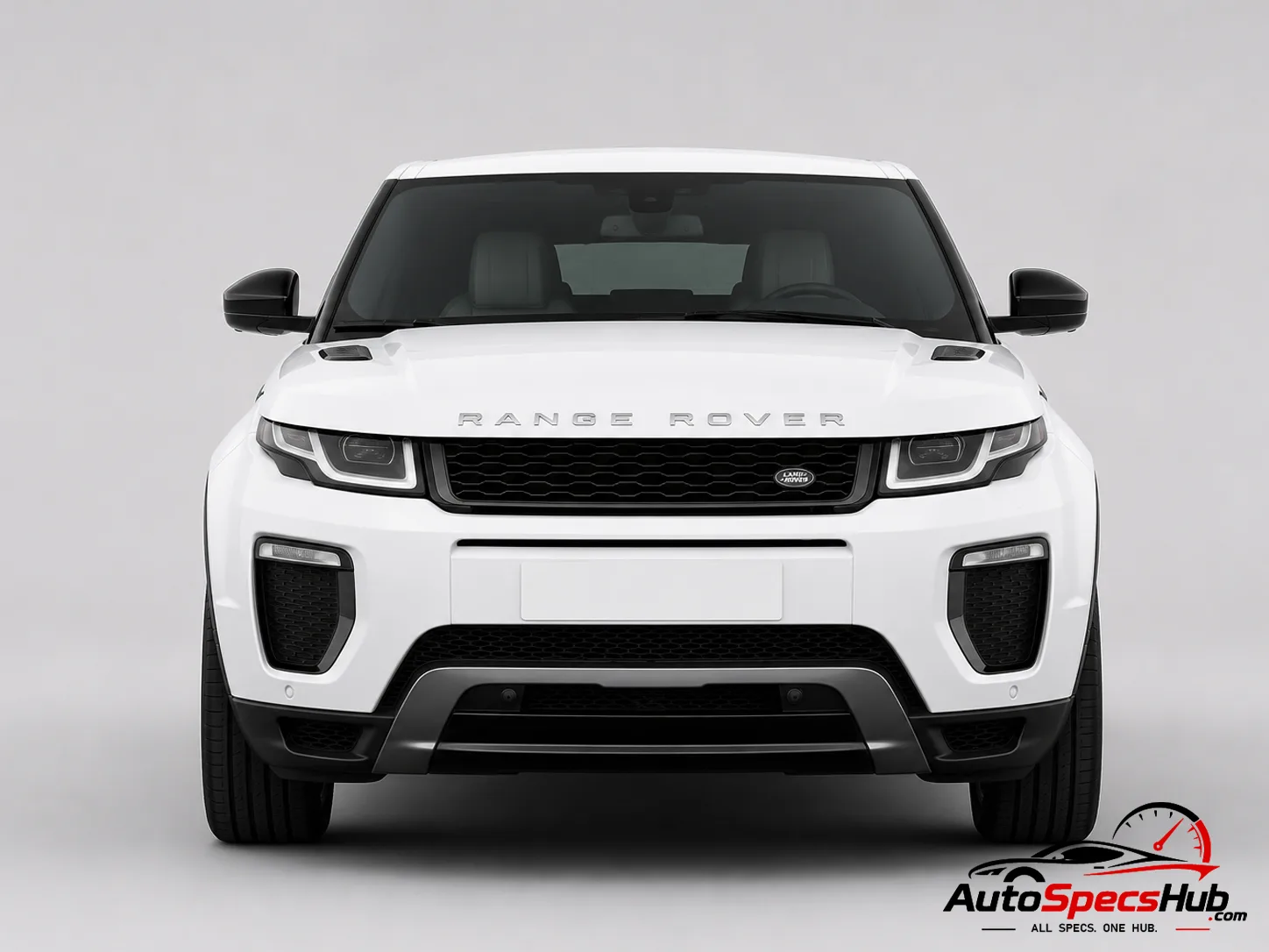 2015 Land Rover Range Rover Evoque Coupé Si4 front view in Fuji White