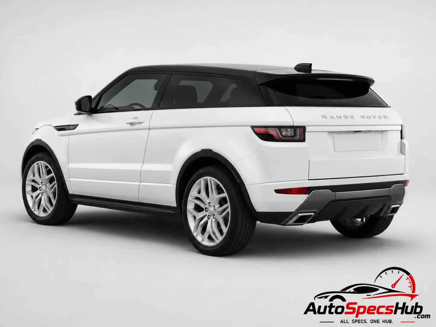 2015 Land Rover Range Rover Evoque Coupé TD4 rear three-quarter view in Fuji White