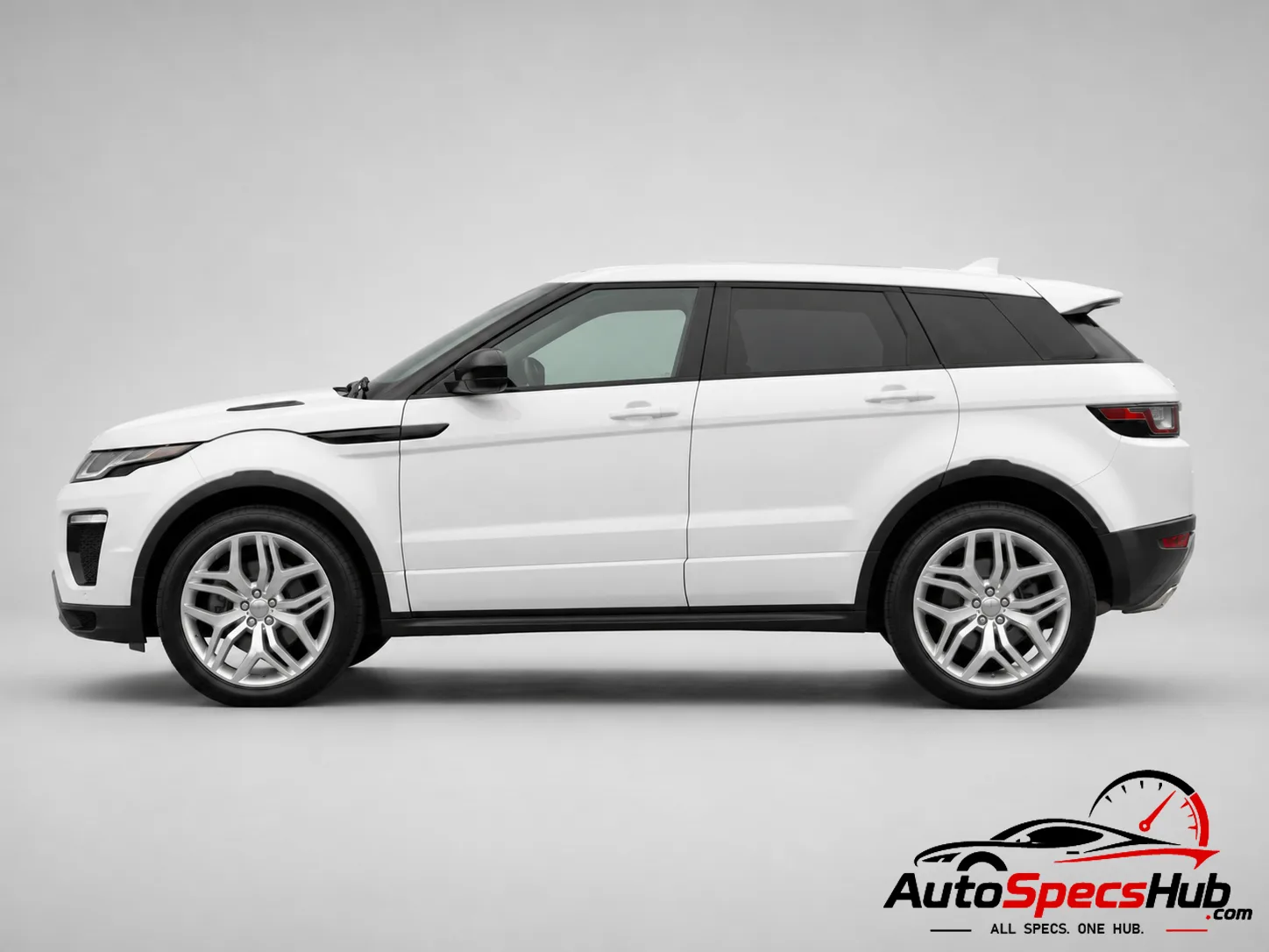 2015 Land Rover Range Rover Evoque TD4 side profile in Fuji White