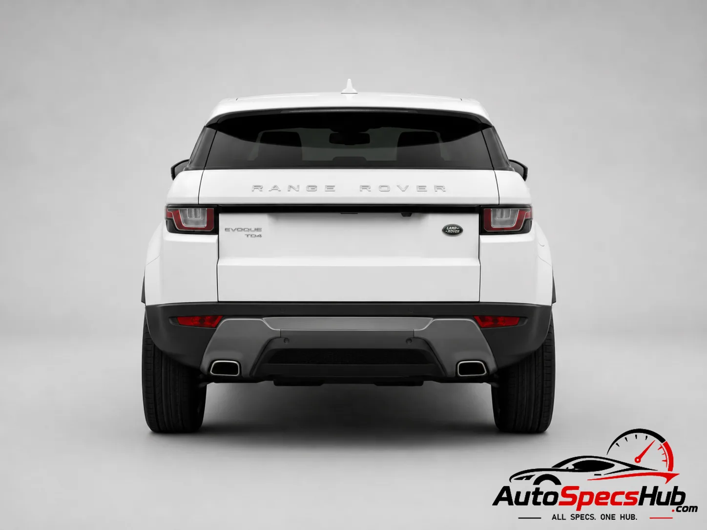 2015 Land Rover Range Rover Evoque TD4 rear view in Fuji White