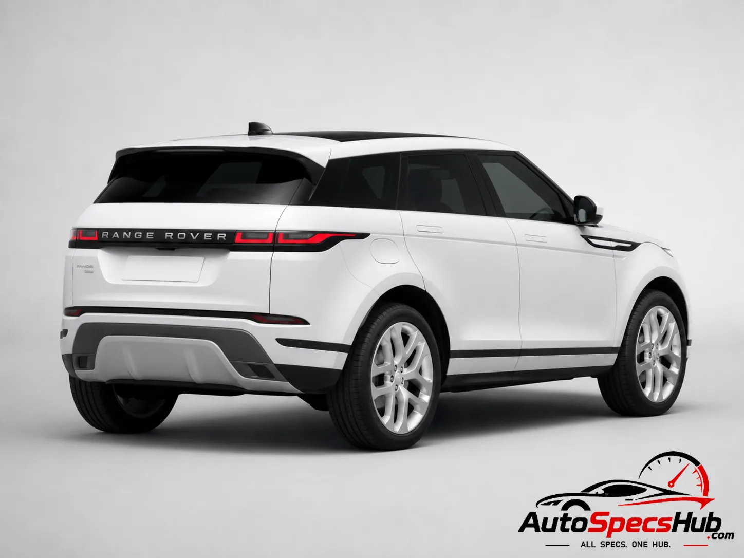 2019 Land Rover Range Rover Evoque D150 MHEV rear three-quarter view in Fuji White