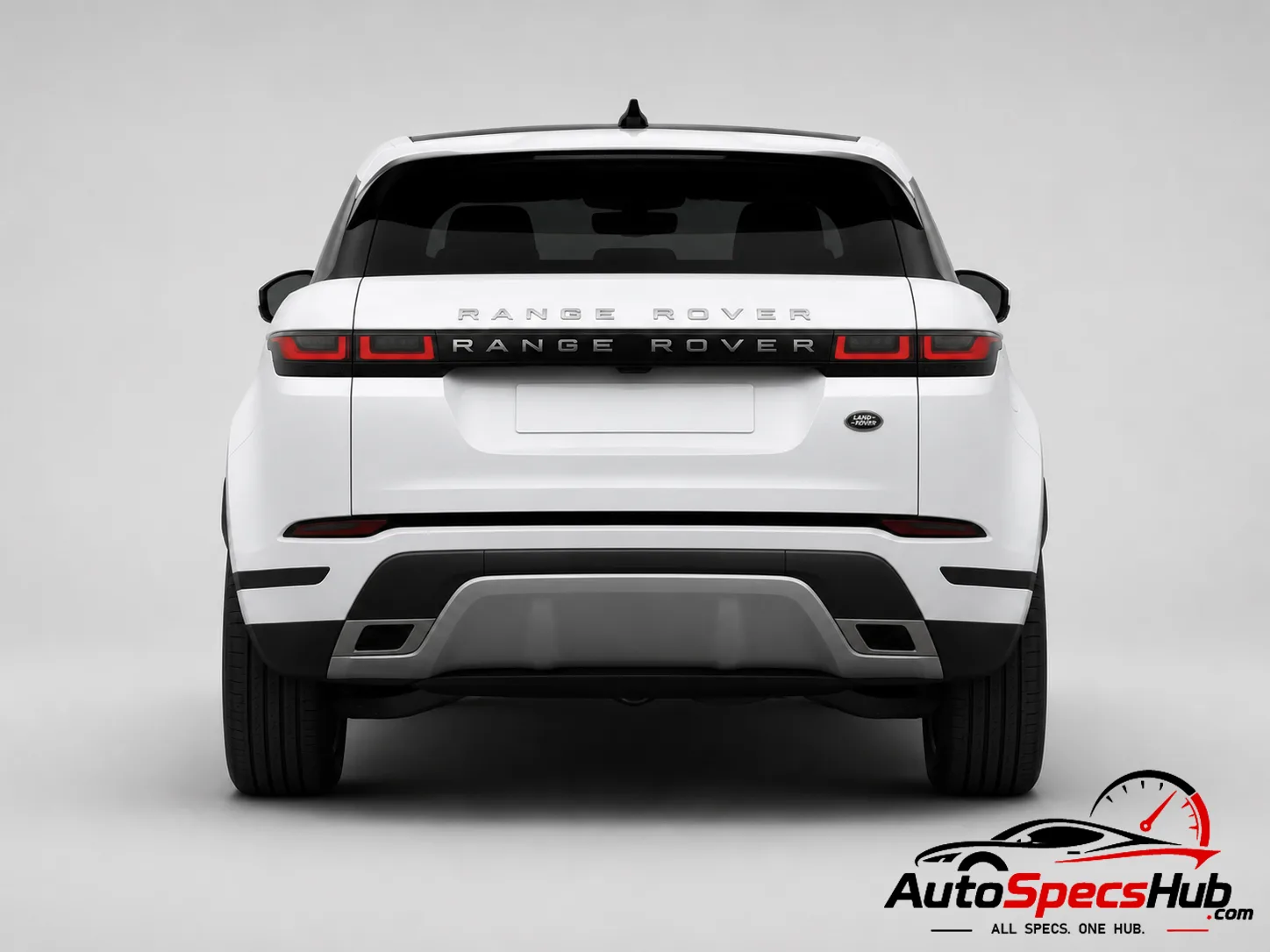 2019 Land Rover Range Rover Evoque D180 MHEV rear view in Fuji White