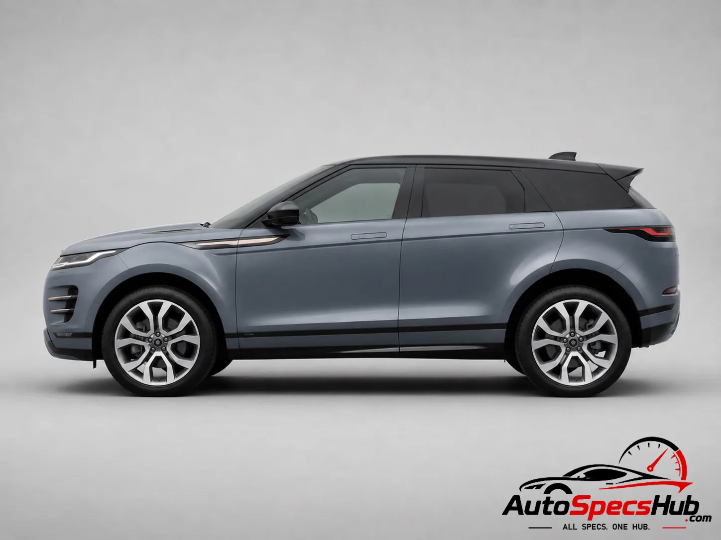 2019 Land Rover Range Rover Evoque P200 MHEV side profile in Byron Blue