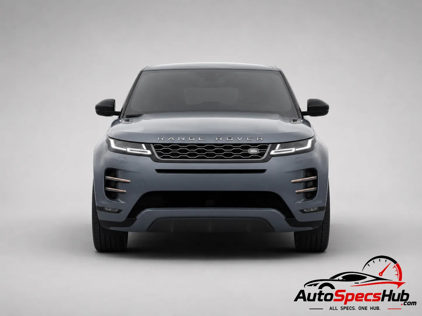 2019 Land Rover Range Rover Evoque P200 MHEV front view in Byron Blue