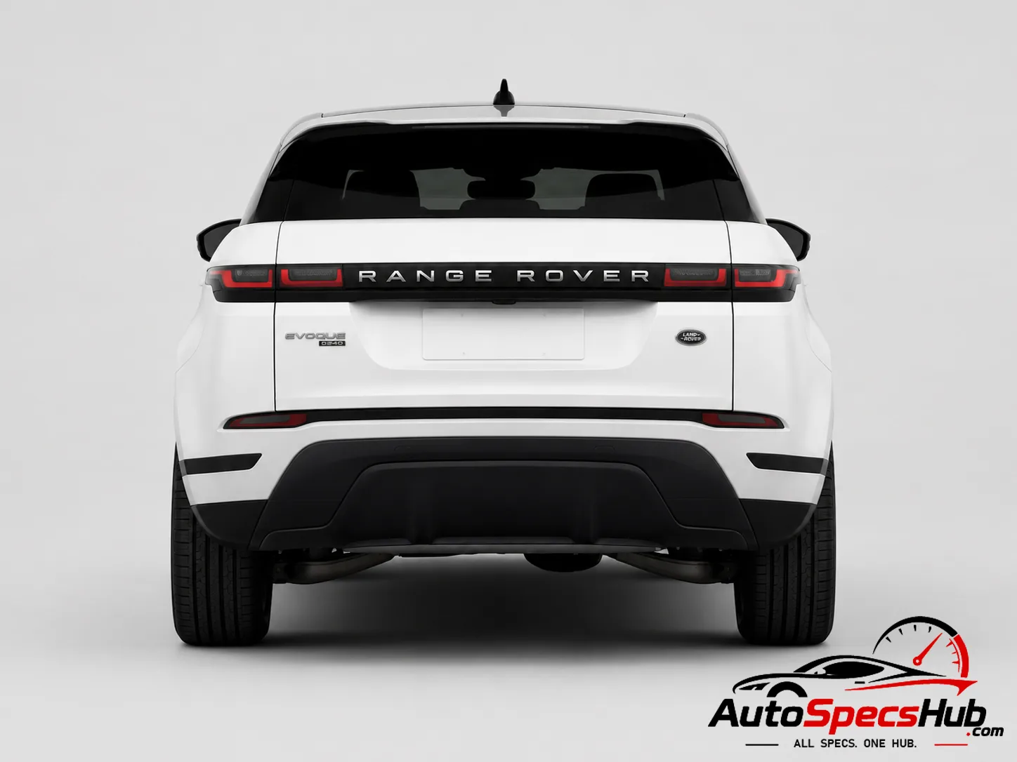 2019 Land Rover Range Rover Evoque D240 MHEV rear view in Fuji White
