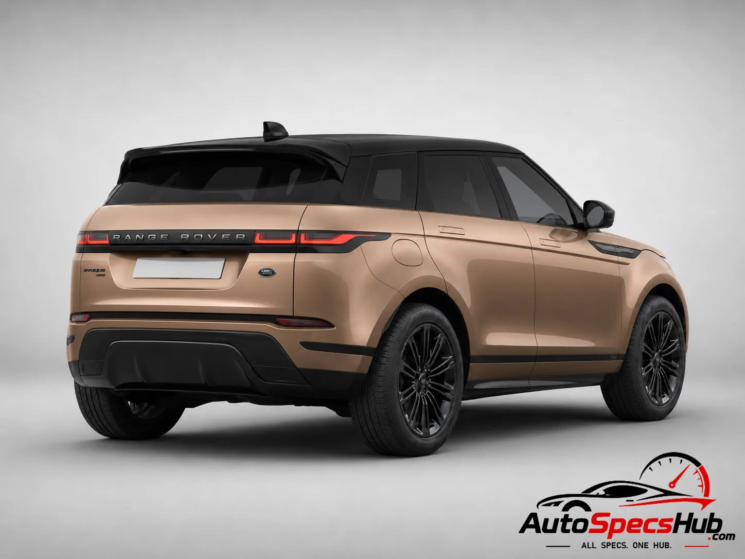 2023 Land Rover Range Rover Evoque P300e PHEV rear three-quarter view in Tribeca Blue