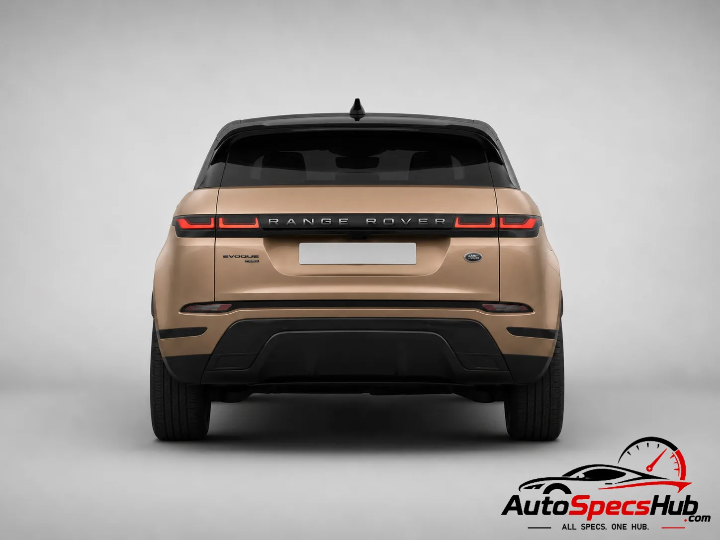 2023 Land Rover Range Rover Evoque P300e PHEV rear view in Tribeca Blue