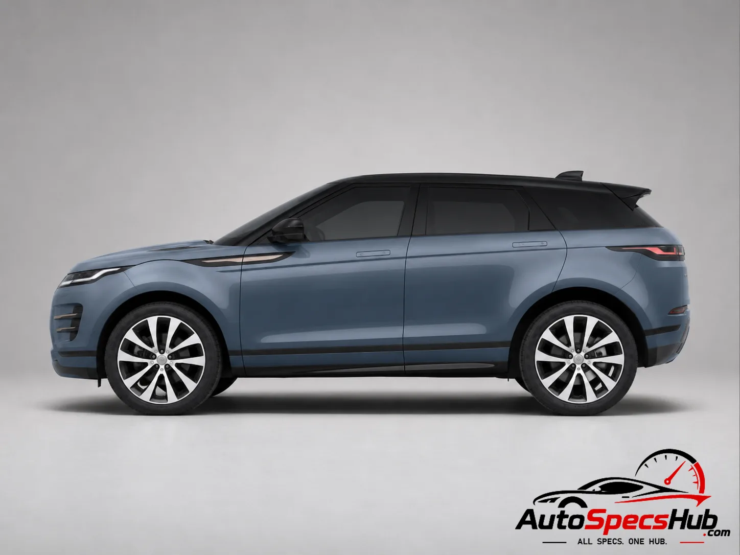 2023 Land Rover Range Rover Evoque P250 MHEV side profile in Blue
