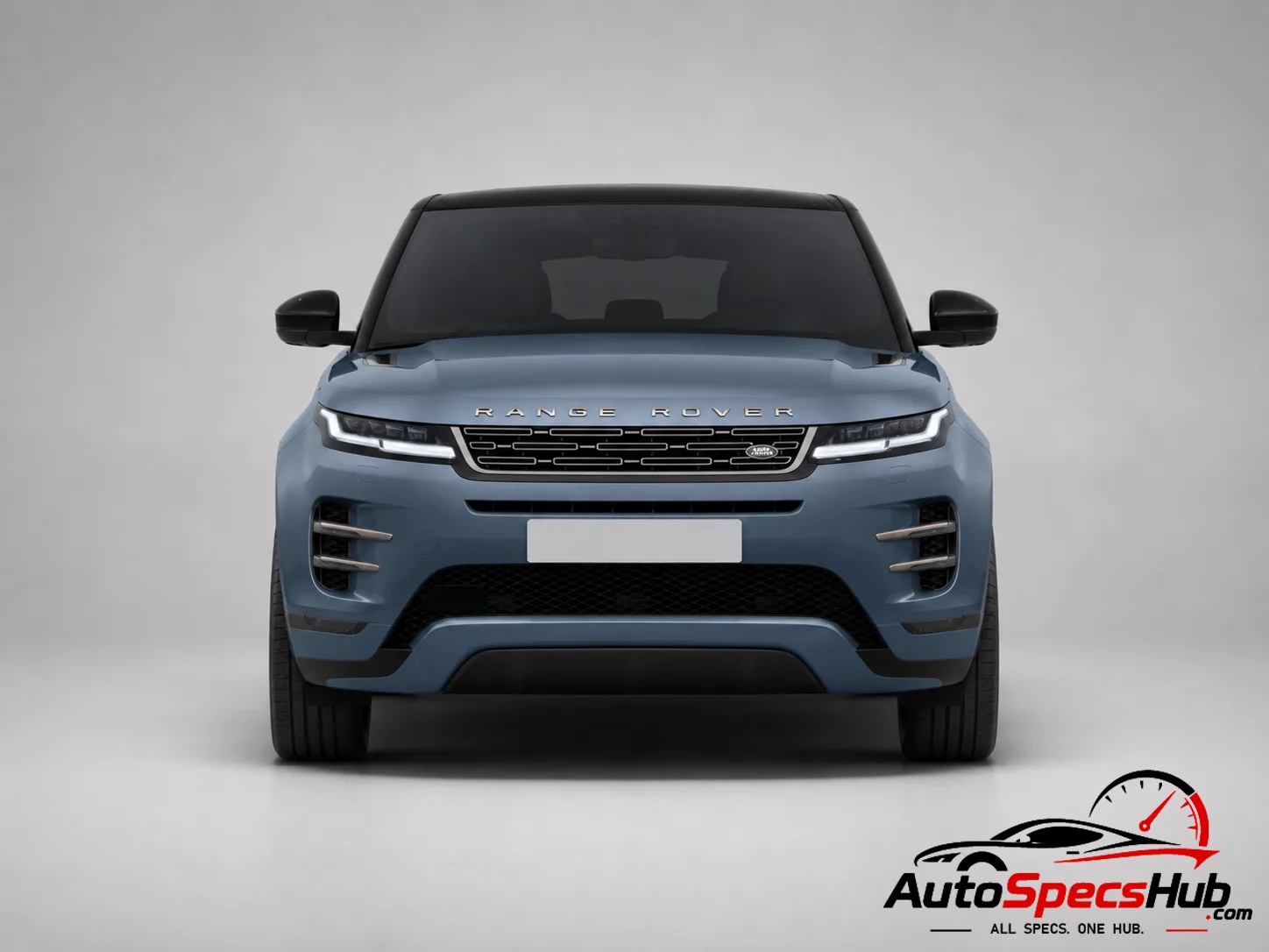 2023 Land Rover Range Rover Evoque P250 MHEV front view in Blue