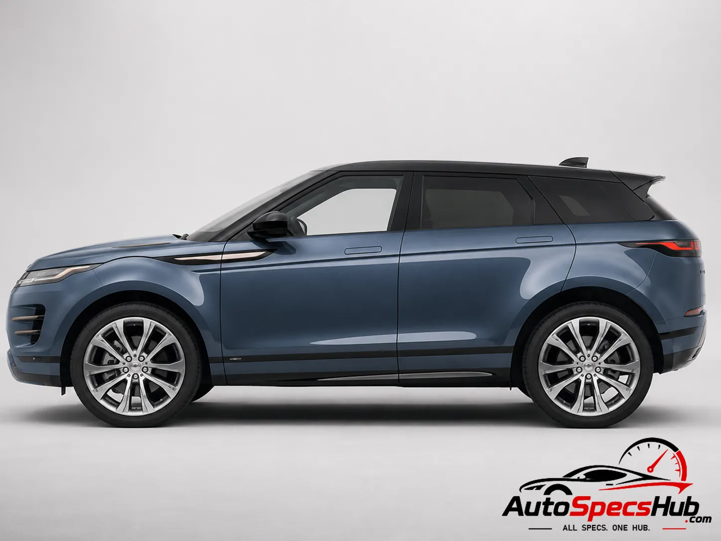 2023 Land Rover Range Rover Evoque D200 MHEV side profile in Blue