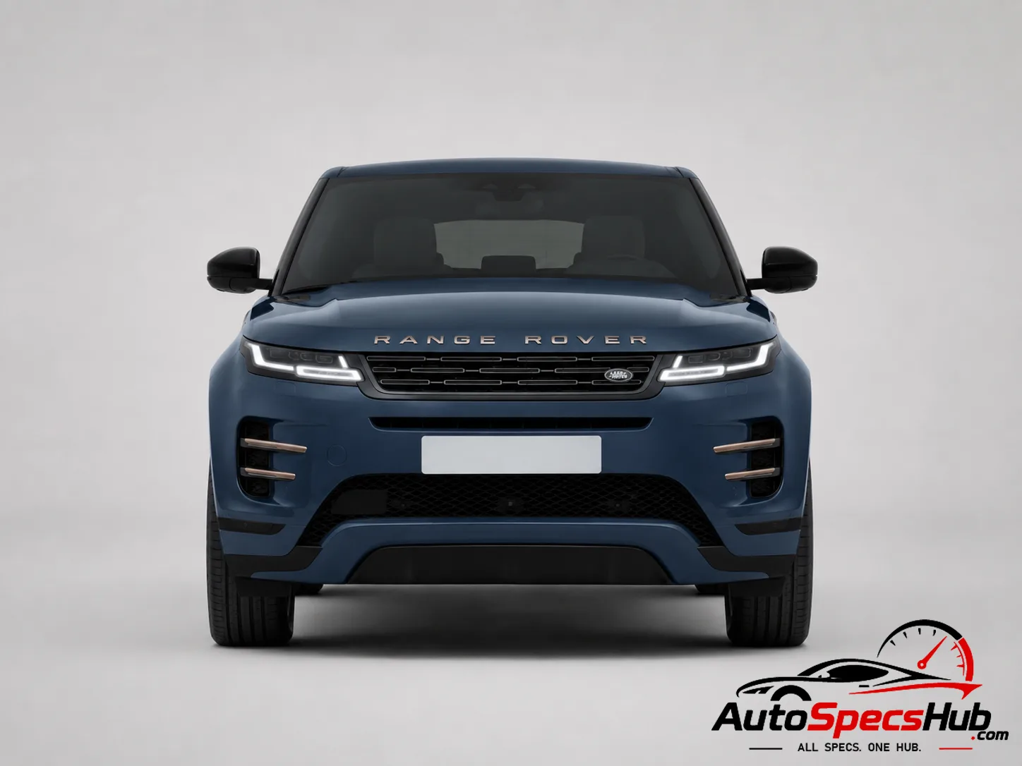2023 Land Rover Range Rover Evoque D200 MHEV front view in Blue