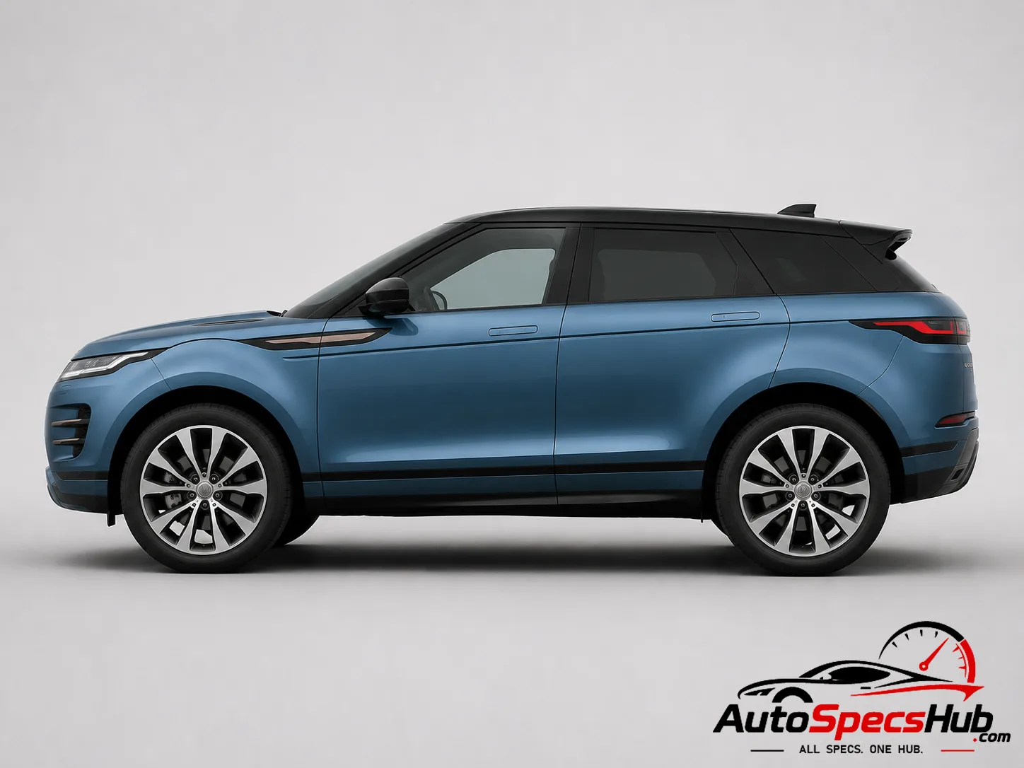 2023 Land Rover Range Rover Evoque P160 MHEV side profile in Blue