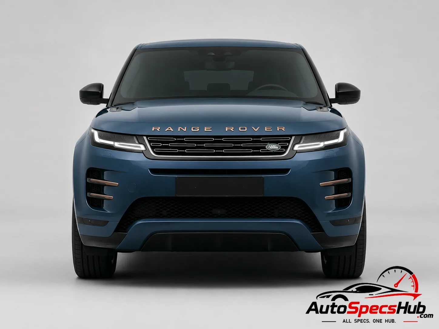 2023 Land Rover Range Rover Evoque D165 MHEV front view in Blue