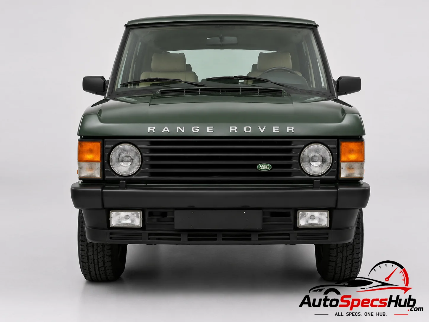 1970 Land Rover Range Rover 2.5 t.d. front view in Green